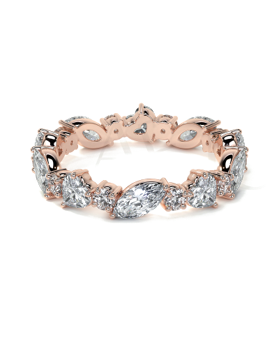 SLAETS Fine Jewellery Multi-shape Eternity Ring with Fancy Shaped Diamonds, 18Kt Rose Gold (horloges)